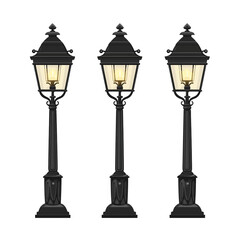 street lamp vector illustration