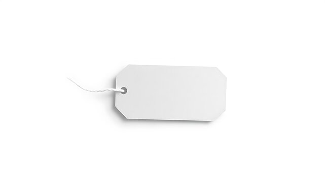 Blank white gift tag with string mockup