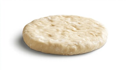 Raw dough resting on a white surface ready for baking or cooking