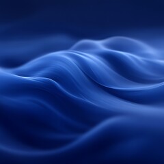 Obraz premium Abstract blue flowing waves, smooth, elegant, and calming