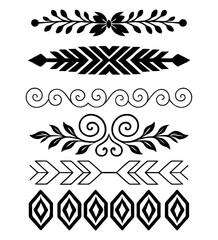 set of decorative borders	