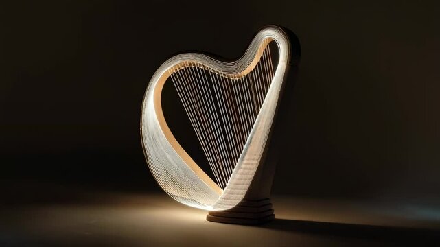 Illuminated harp design