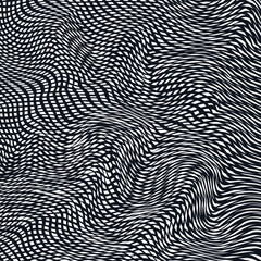 Obraz premium Dark dense mesh with distorted mass with little holes or cells