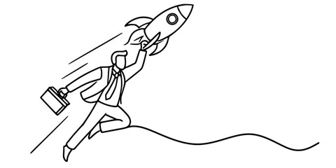 Ambition Ignited, Illustration of business ambition in high gear.