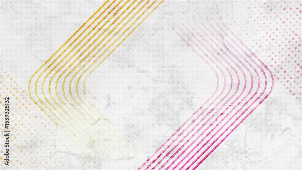 Poster orange purple concept linear and halftone dots abstract geometric grunge background. seamless loopin