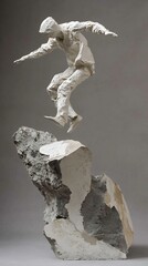 Spanish conceptual sculptor doing composing dynamic abstract visuals