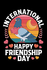 Naklejka premium International Friendship Day Vector EPS Illustration with Typography Design