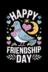 International Friendship Day Vector EPS Illustration with Typography Design