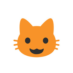 Smiling Cat Face with Open Mouth