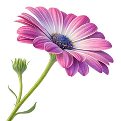 pink cosmos flower isolated