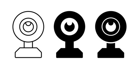 web camera icon set. modern design isolated on white background