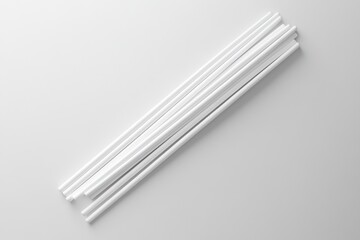 White straw bundle on white