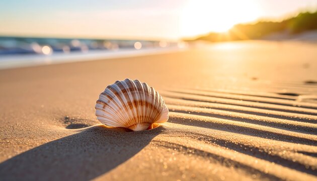 Seashell Sunset Beach Sand.