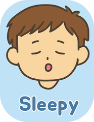 Cute Emotion Flashcards for Kids – Facial Expressions Illustration