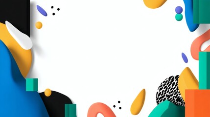 Colorful Abstract Background with Geometric Shapes and Patterns