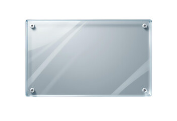 Realistic Transparent Glass plate layout background. Realistic screen glass, window effect with flare, clear glass showcase, glossy plastic glare frame, acrylic with glares and light, plexiglas, 3d. 