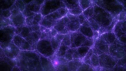 Dark matter web space background featuring interconnected cosmic structures with subtle purple glow creating mysterious celestial network perfect for science fiction design projects