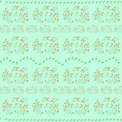 set of floral elements