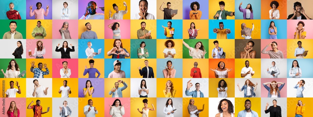 Poster a lively collection of individuals from various backgrounds express joy and creativity with diverse 