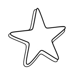 Simple Starfish Handdrawn Outline