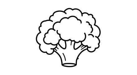 Broccoli outline, vegetable, food ingredient, vegetarian