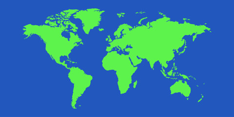 World map background perfect for travel, education, or business themes. Great for presentations, blogs, and global concepts. Ideal for your next creative project. Blue and light green.