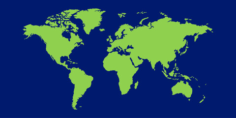 World map background perfect for travel, education, or business themes. Great for presentations, blogs, and global concepts. Ideal for your next creative project. Navy blue and dark green.