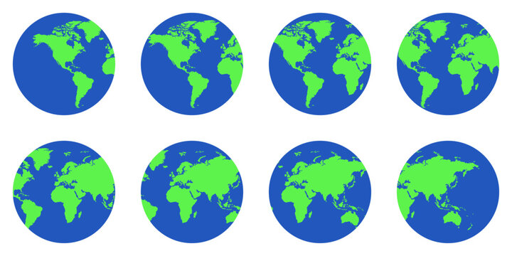 World map background perfect for travel, education, or business themes. Great for presentations, blogs, and global concepts. Ideal for your next creative project. Ocean blue and bright green earth.