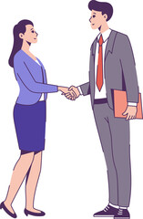 Business Handshake: Two business professional in a firm handshake that exudes professionalism and the successful end of the deal. capturing the essence of collaboration, trust.