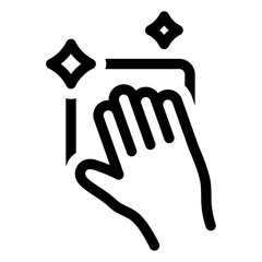 Obraz premium wiping cleaning vector icon