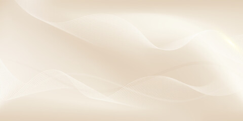 Abstract gold background with flowing lines in luxurious white and cream colors.digital future technology concept.