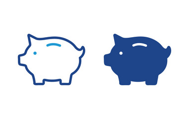 Piggy bank icon, piggy bank sign vector