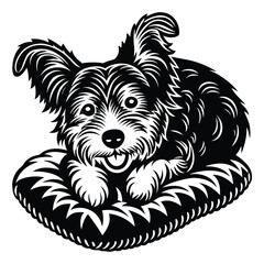 Webvector, isolated black silhouette of a dog, collection