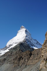Matterhorn view from Matterhorn Glacier Trail in Switzerland	
