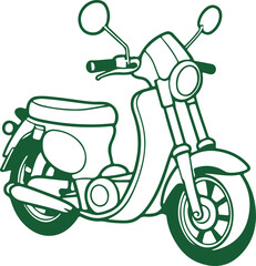 cartoon scooter on white background
