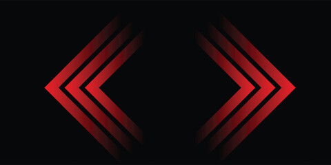 Abstract black background with diagonal red stripes. Vector illustration.
