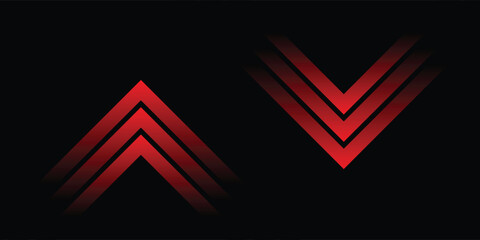 Abstract black background with diagonal red stripes. Vector illustration.