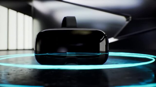 vr box glasses with abstract background