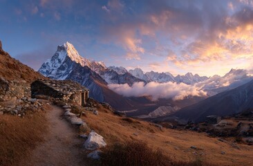 Mountain vista at dawn