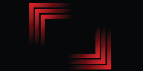 Abstract black background with diagonal red stripes. Vector illustration.