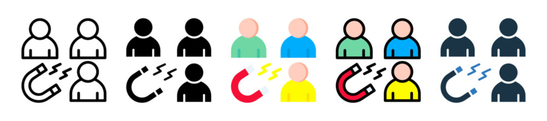 Lead Generationicon multiple sytle vector illustration