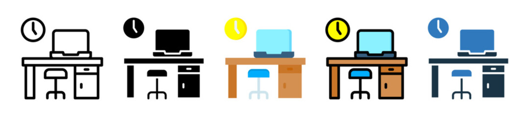 Workplaceicon multiple sytle vector illustration