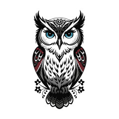 owl bird cartoon animal vector illustration