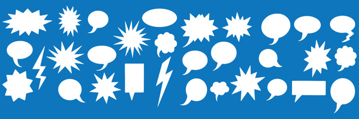 Black speech bubble collection. Set of speech bubble. Speech bubble comic
