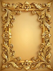 Ornate gold filigree frame with classical Greek motifs