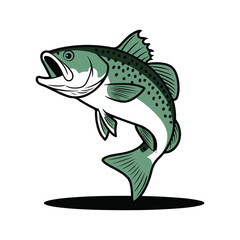 colorful  fish vector Vector illustration tropical fish on white background.