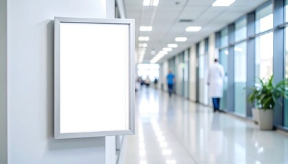 Blank Poster Hospital Corridor.