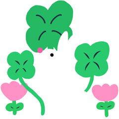 clover, leaf, luck, irish, illustration, green, nature, plant, lucky, flower, ireland, symbol, spring, 스티커, 다꾸, 폰꾸, 텀꾸, 초록색, 클로버, 네잎클로버, 나뭇잎, 식물, 꽃, 행운, 아일랜드, 아이리쉬, 초록