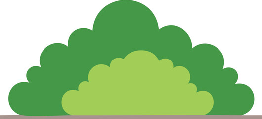 vector illustration of a bushes flat