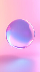 Fototapeta premium a glowing 3D sphere with gradient color